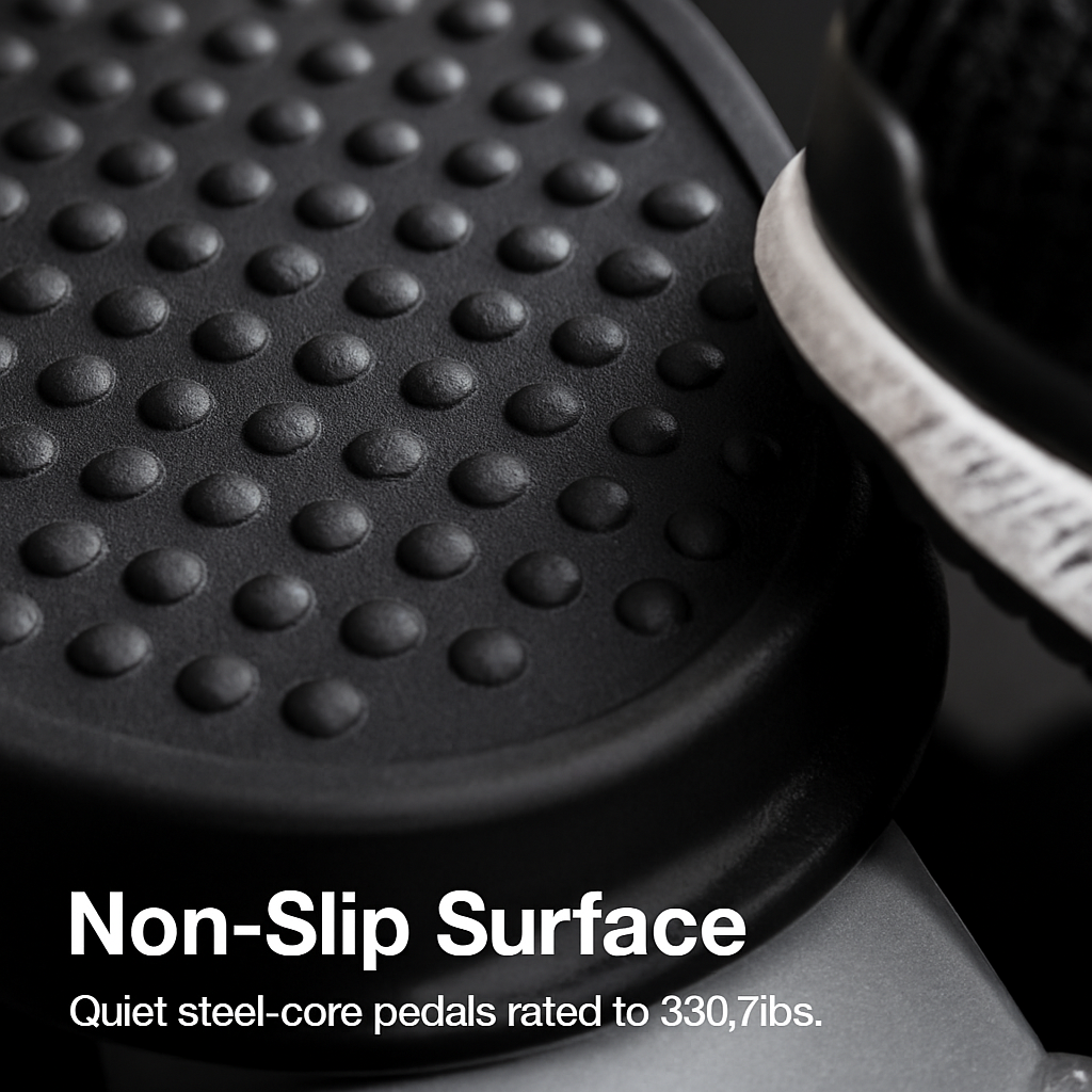 Compact Stepper with Resistance Bands for Home Workout